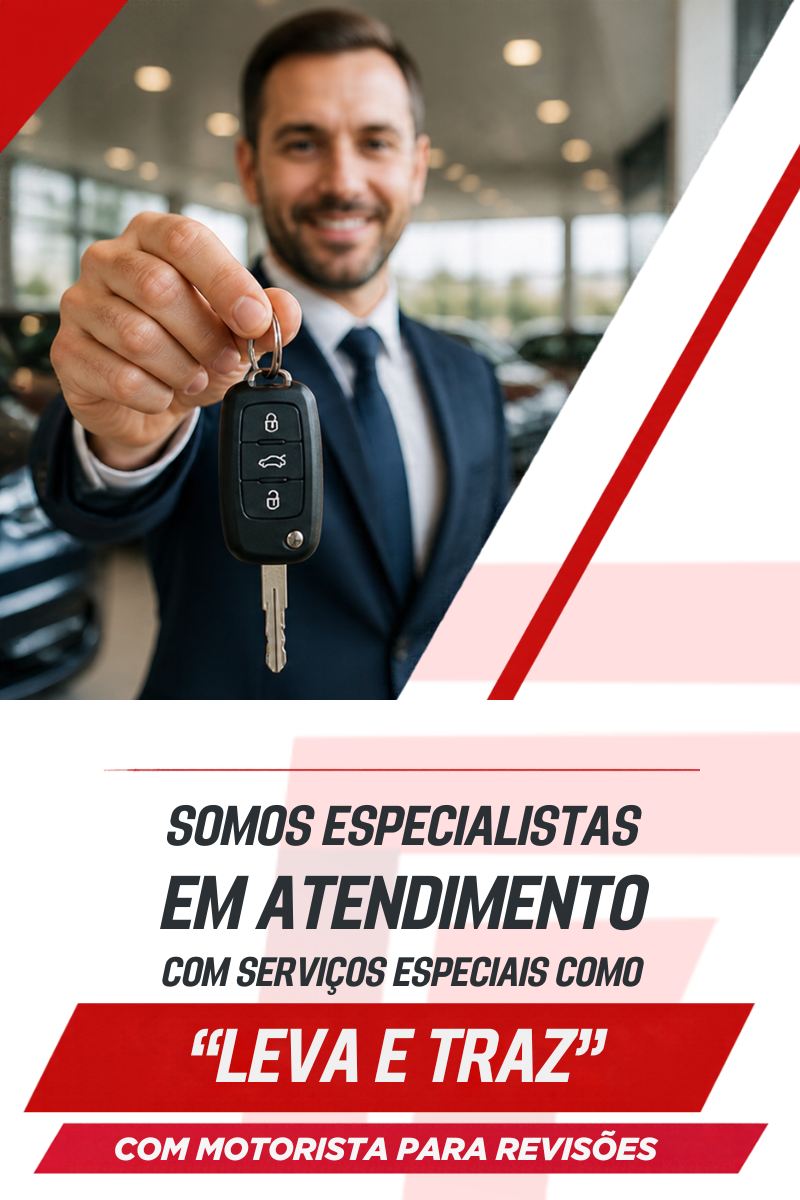 Somos especialistas em atendimento, com serviços exclusivos como Leva e Traz: motorista para revisões